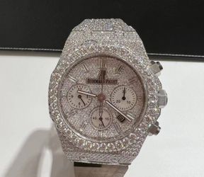 Moissanite Baguette Diamond Watch - Men’s Fashion Watch