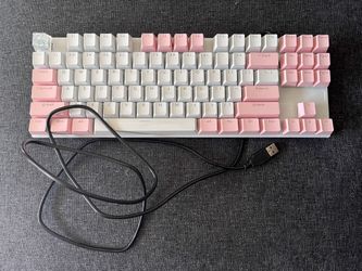 Pink & White keyboard USB Plug In
