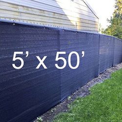 (New in box) $40 Outdoor 5x50’ Privacy Fence Wall Cover Garden Yard Backyard (3 colors)