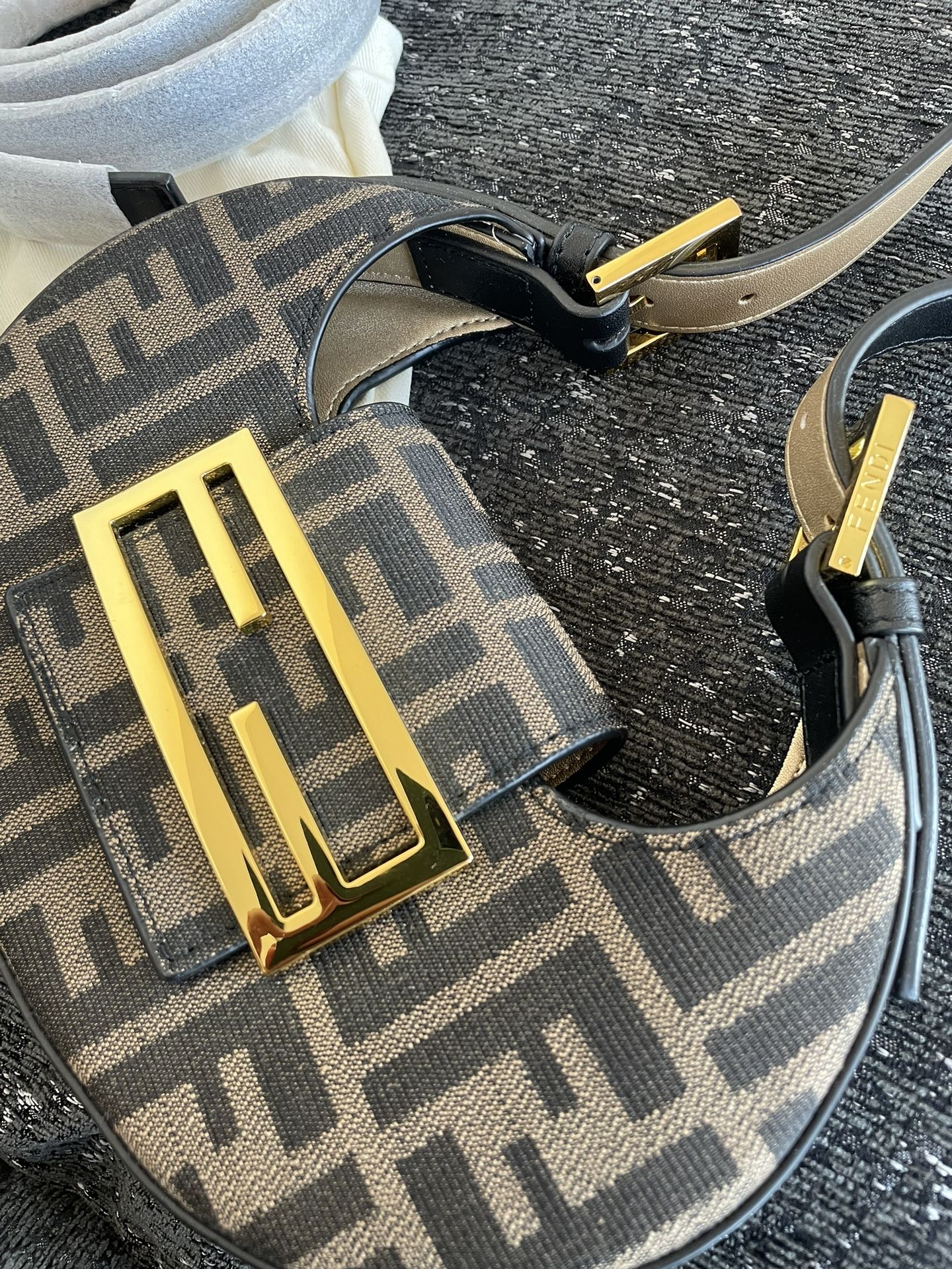 Fendi Mini Cookie - FF fabric mini bag