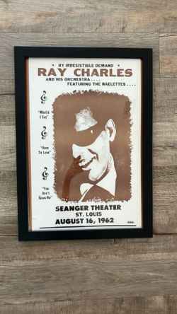 Ray Charles Picture Frame Photo (Read Description)