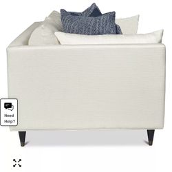 Luxury Ivory Modern Sofa – Like New Minimalist Comfort