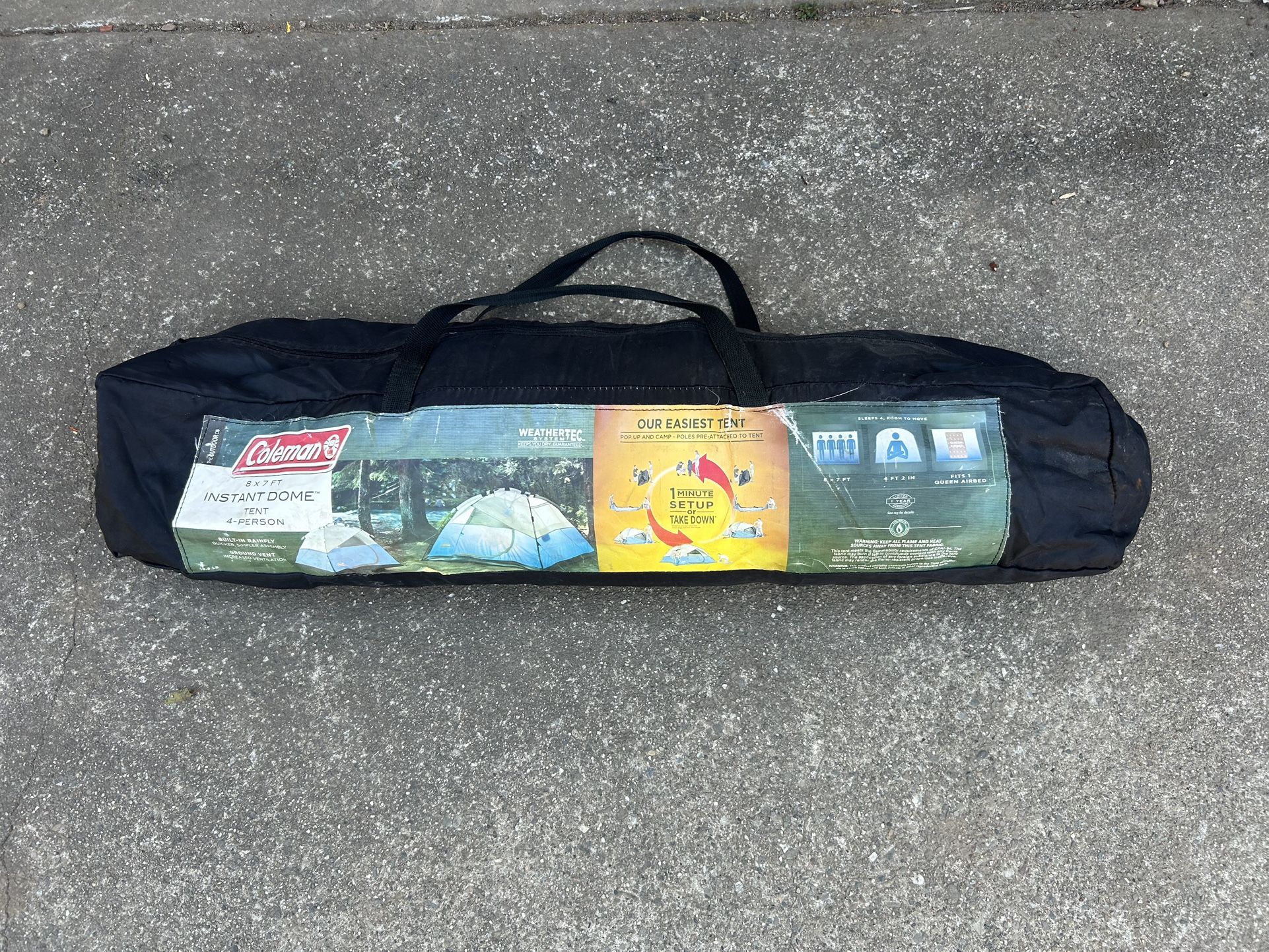 Coleman 8x7 ft Instant Dome 4-Person Tent 