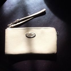Coach tan wallet clutch fair condition