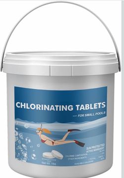 Chlorine Tablets for Swimming Pool, Chlorine Tablets for Hot Tub, Suitable for Swimming Pools Spas and Hot Tubs Fountain, Water Park Bathtub (20 IB)