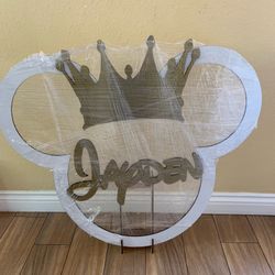 Mickey/Minnie Custom Wood Name Prop