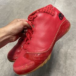 Used Biker Jordan Retro 23 Size 9.5 Mens All Red 