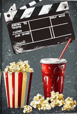 New Movie Popcorn Picture on Canvas. Ready to Hang