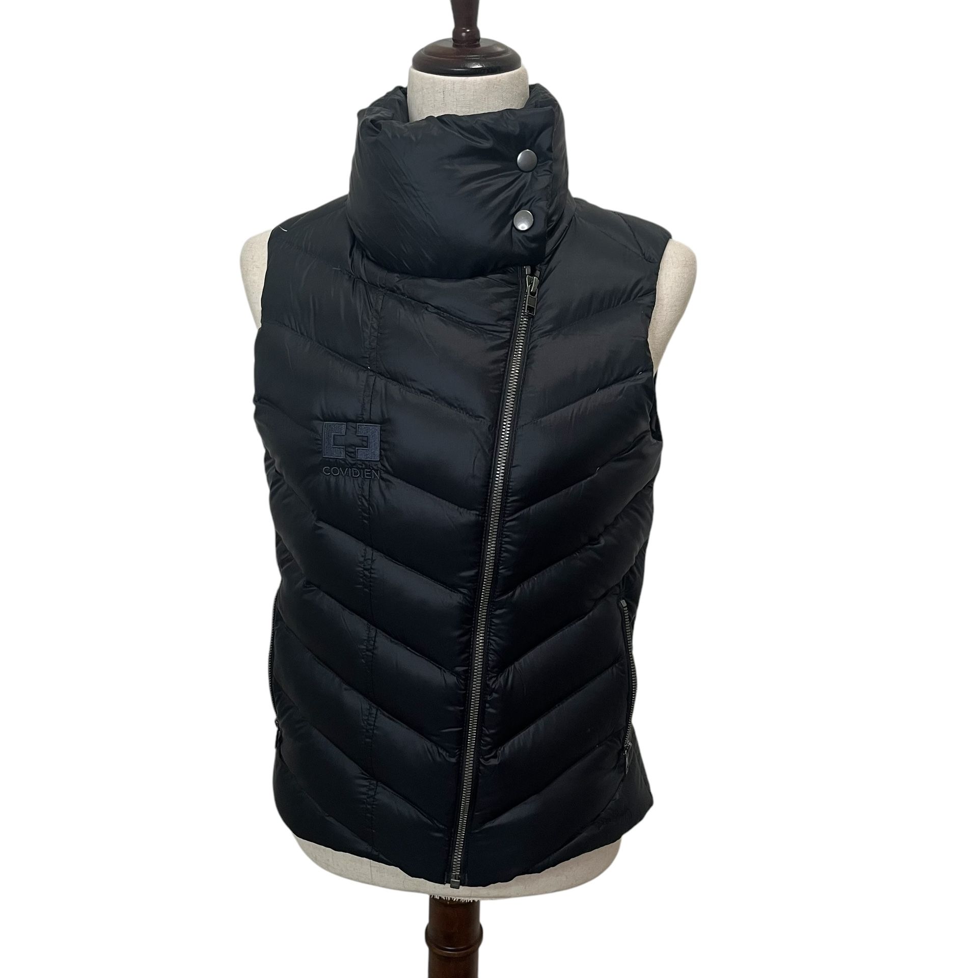 Patagonia Black Down Quilted Puffer Zip Up Vest Women’s Size Small