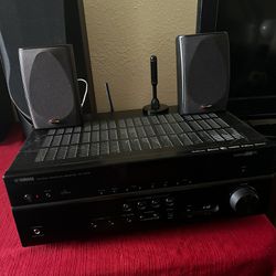 YAMAHA BLUETOOTH RECEIVER AND POLKAUDIO HOME THEATER SYSTEM  