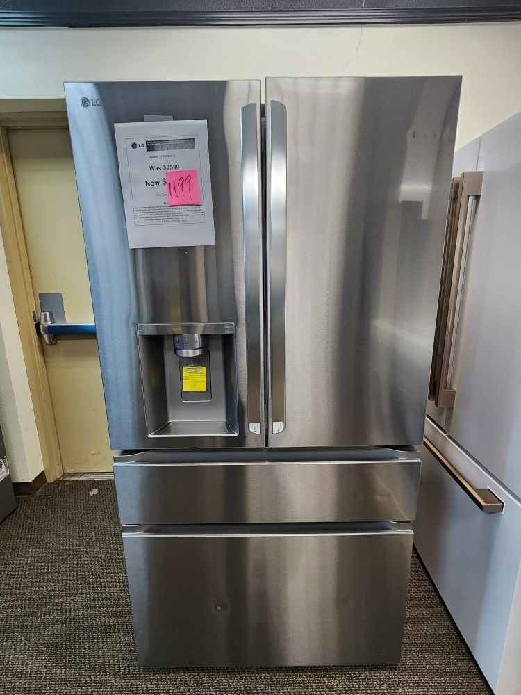 29 Cu.ft Smart Standard Depth Max French Door Refrigerator With Full Convert Drawer In Printproof Stainless