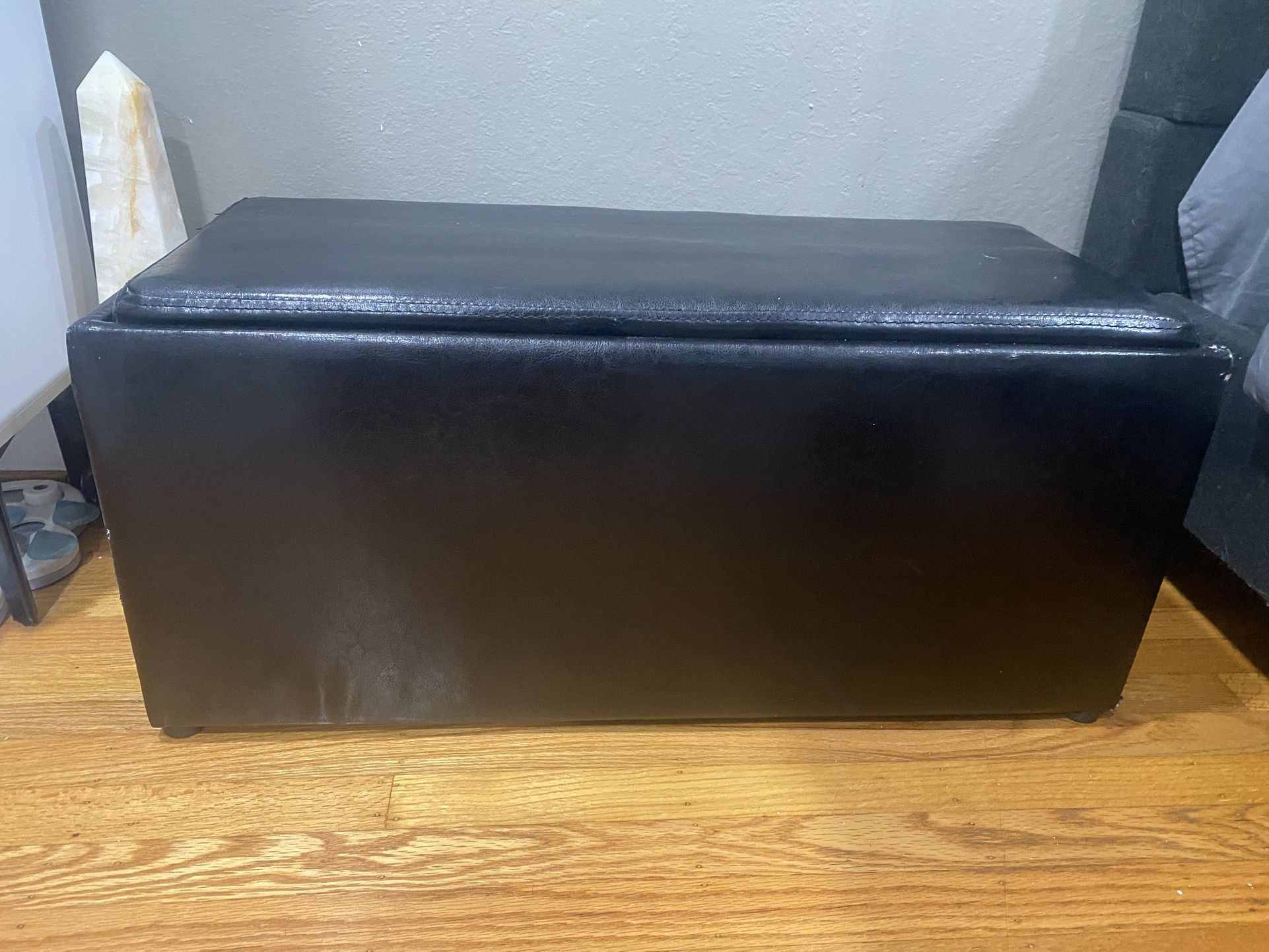 Small Black Ottoman