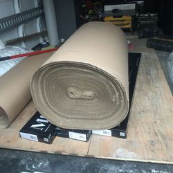 cardboard per roll 750sq.ft width 3 fit, there are three rolls $20 each