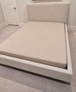 Queen bed with mattress & box spring set