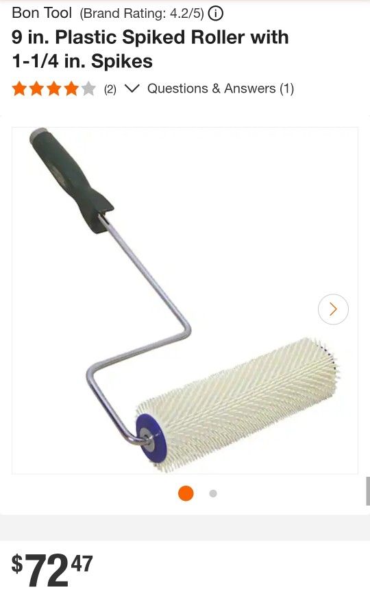 9" Plastic Spiked Roller