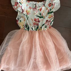 SHEIN Floral Pink Tutu Dress SZ 100 , 3-4 Years