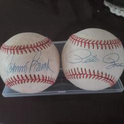Johnny Bench Pete Rose Autographed Baseballs