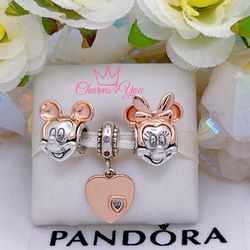 "3" Adorable Charms 925 silver for Pandora moments bracelet.