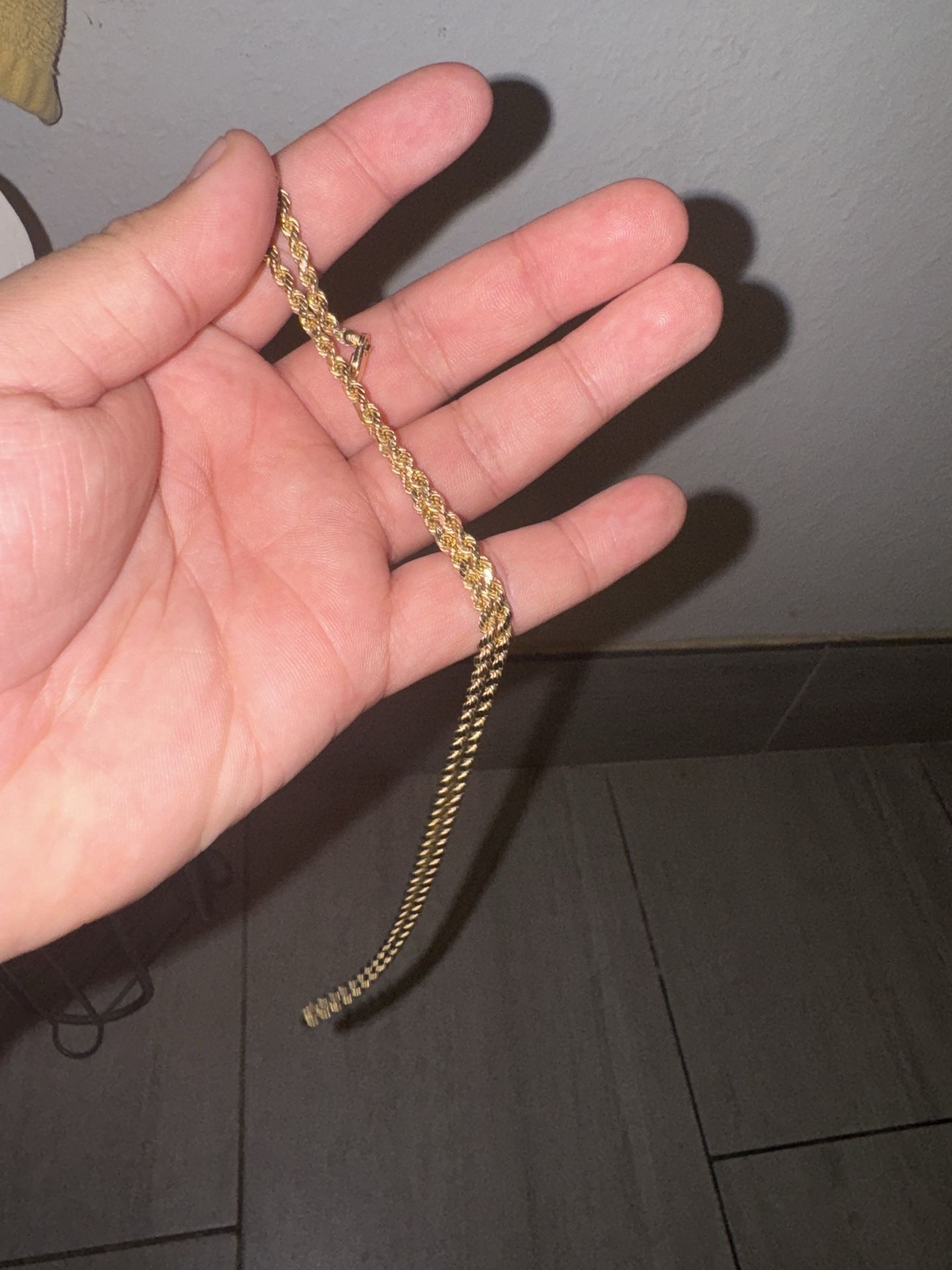 10 K Gold Rope Chain 4mm