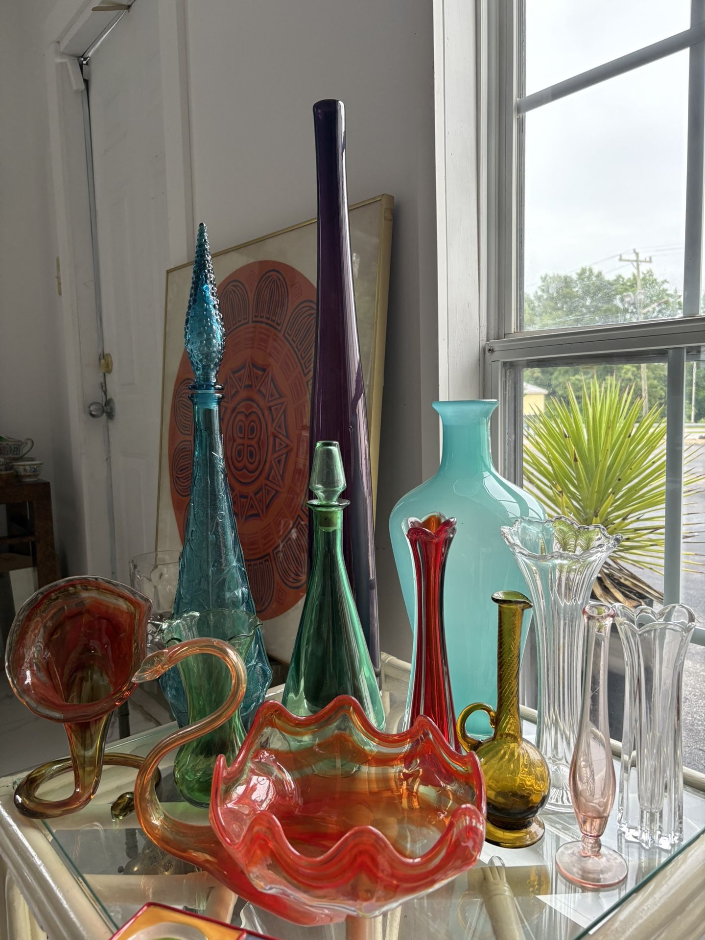 Vintage mid-century, modern vase bottles