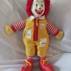 Vintage Ronald McDonald Plush Toy - 1984- Adult Own. New