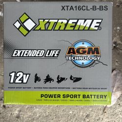 Brand New Xtreme 12V Power Sport Battery XTA16CL-B-BS