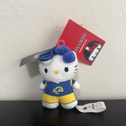 Hello Kitty LA Rams Keychain Plushie 