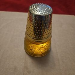 Vintage avon golden thimble cologne