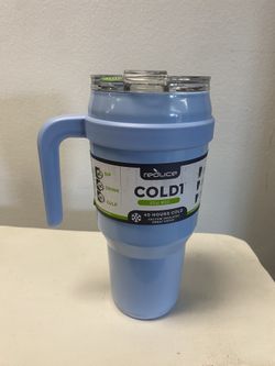 Reduce Vacuum Insulated Stainless Steel Cold1 24 fl oz. Tumbler Mug with 3  Way Lid, Straw, & Handle - Glacier Opaque Gloss for Sale in Las Vegas, NV -  OfferUp