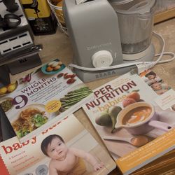 BEABA Babycook Single and Duo Plus books and jars