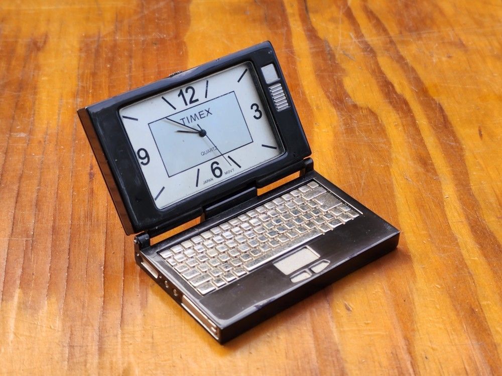 Vintage Timex MIni Clock Laptop 1980s-early 90s