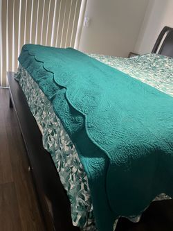 Cal king bed with  boxes &mattress