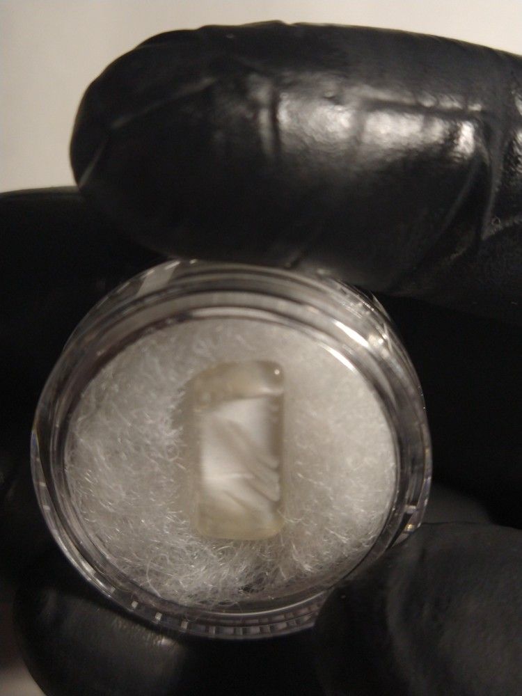 Unique White Flash Moonstone With Cool Pattern in Display 
