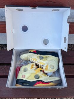 Jordan 5 Off White Sail Size 13M - Read Description