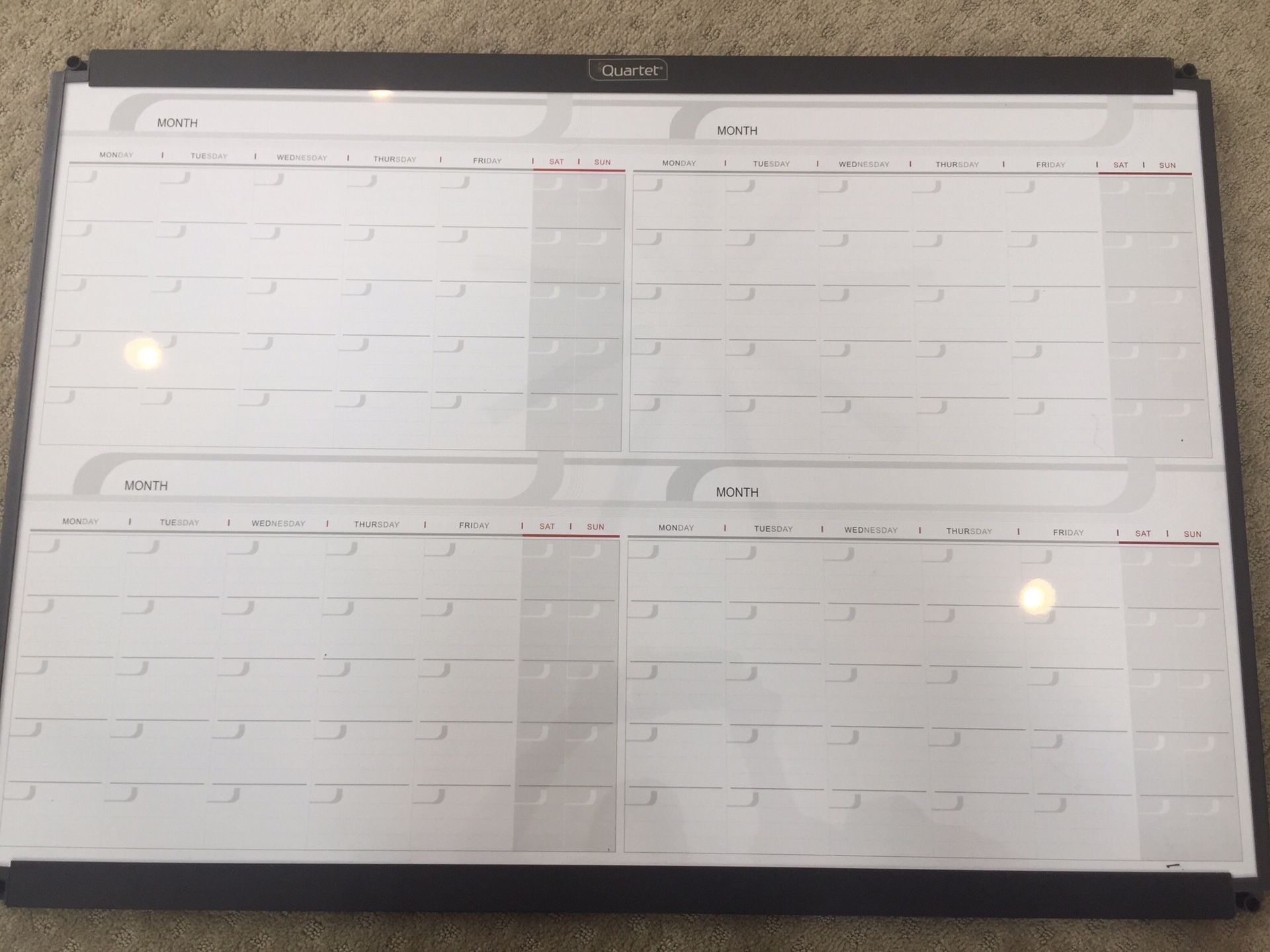 Quartet 4-Month Magnetic Calendar