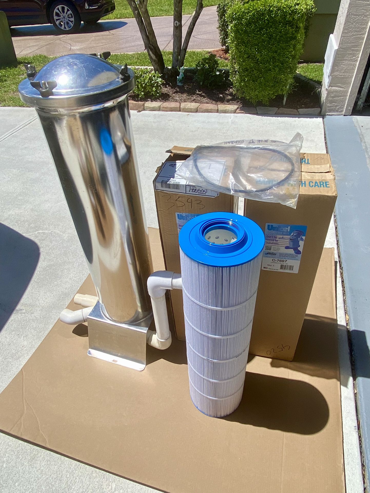 Pool Filter,  HARMSCO TF150 w/2 Cartridge Filters