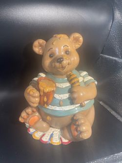 Vintage Ceramic Teddy Bear Bank