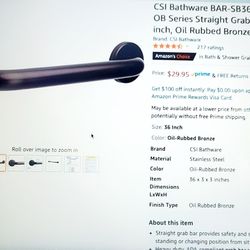 Brand New Shower Bar  Still In Box