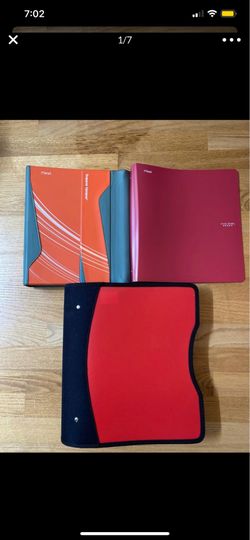 3 New Binders - Two MEAD 3 rings Binders and One Zipper Binder