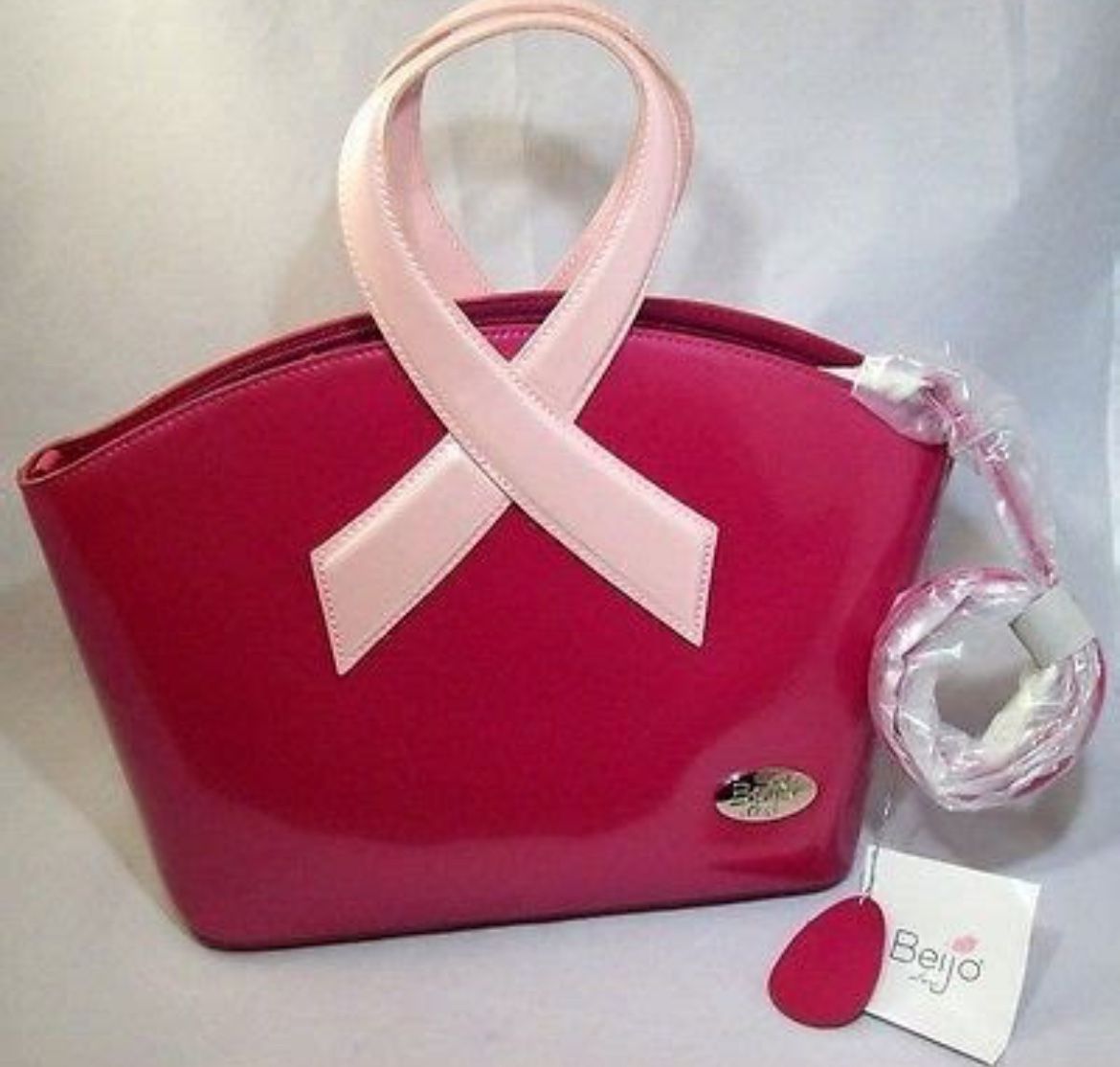 Beijo Pink & Fuchsia Women’s Crossbody Purse Bag Breast Cancer Awareness Collectors Bag
