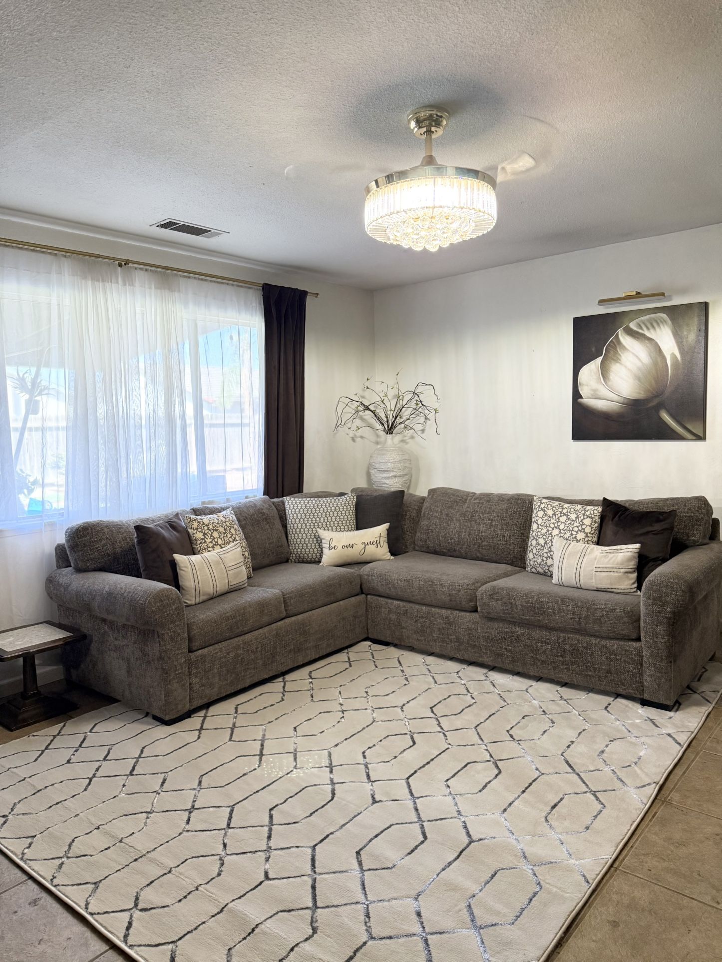 Sectional Couch ( With Rug )