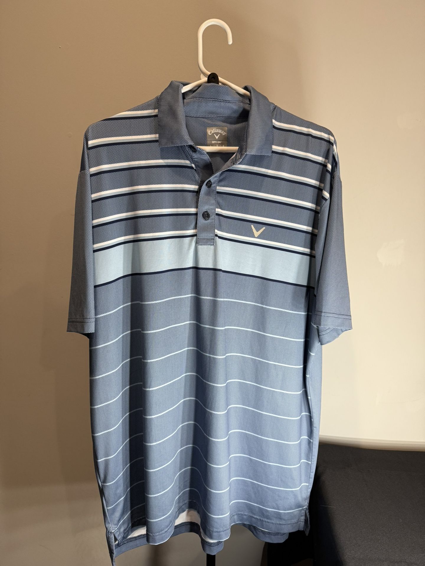 Callaway Striped Polo Shirt optidri large 