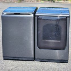 Samsung extra large capacity washer and electric dryer. What's perfect with thirty days warranty.