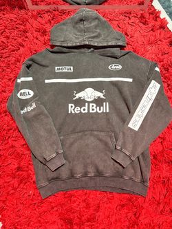 Red Bull Racing Graphic Hoodie Medium Washed Black & White