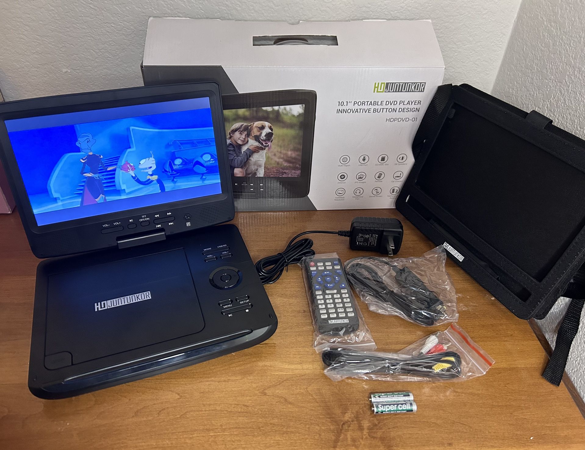 10.1” Portable 360* Swivel DVD Player 