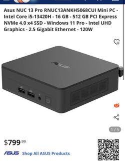Asus NUC 13 Pro Mini PC for the low