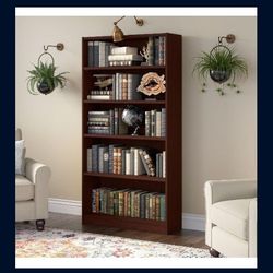 5 Shelf Bookcase in Vogue Cherry, In Box