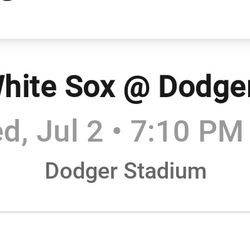 Tickets For 2 July  Dodgers Bobblehead 