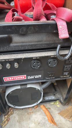 Craftsman 4200 W 7.8 hp dolly type generator