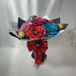 Ramos De Flores Eternas Con Chocolates El Regalo Perfecto Para Mamá